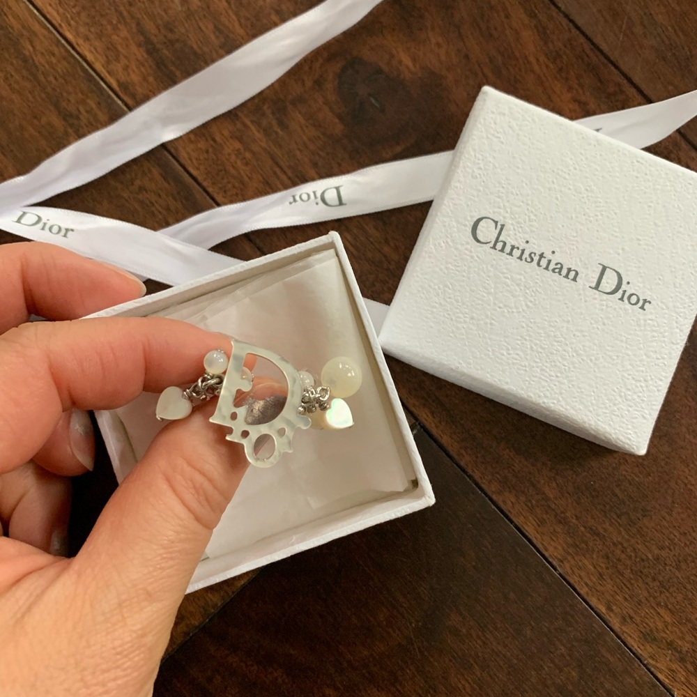 Christian Dior mother of Pearl ring